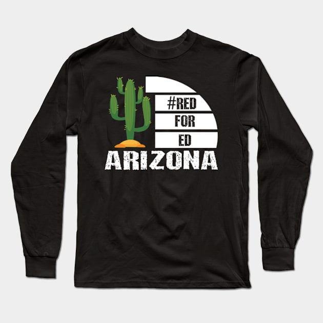 Red for ed arizona cactus Long Sleeve T-Shirt by AstridLdenOs